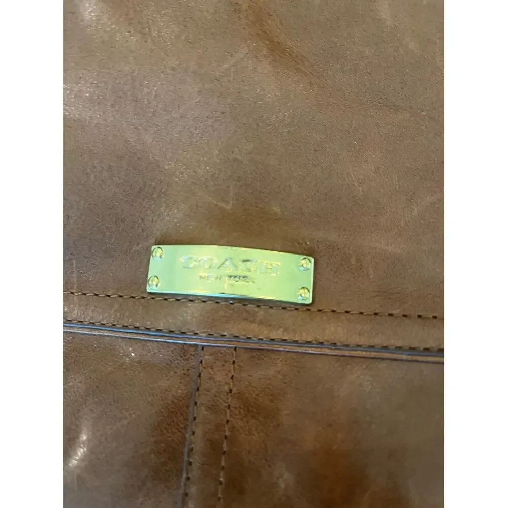 COACH MICHA CALF Women 8.5 CHESTNUT BROWN RIDING KNEE BOOTS LEATHER Preppy Fall